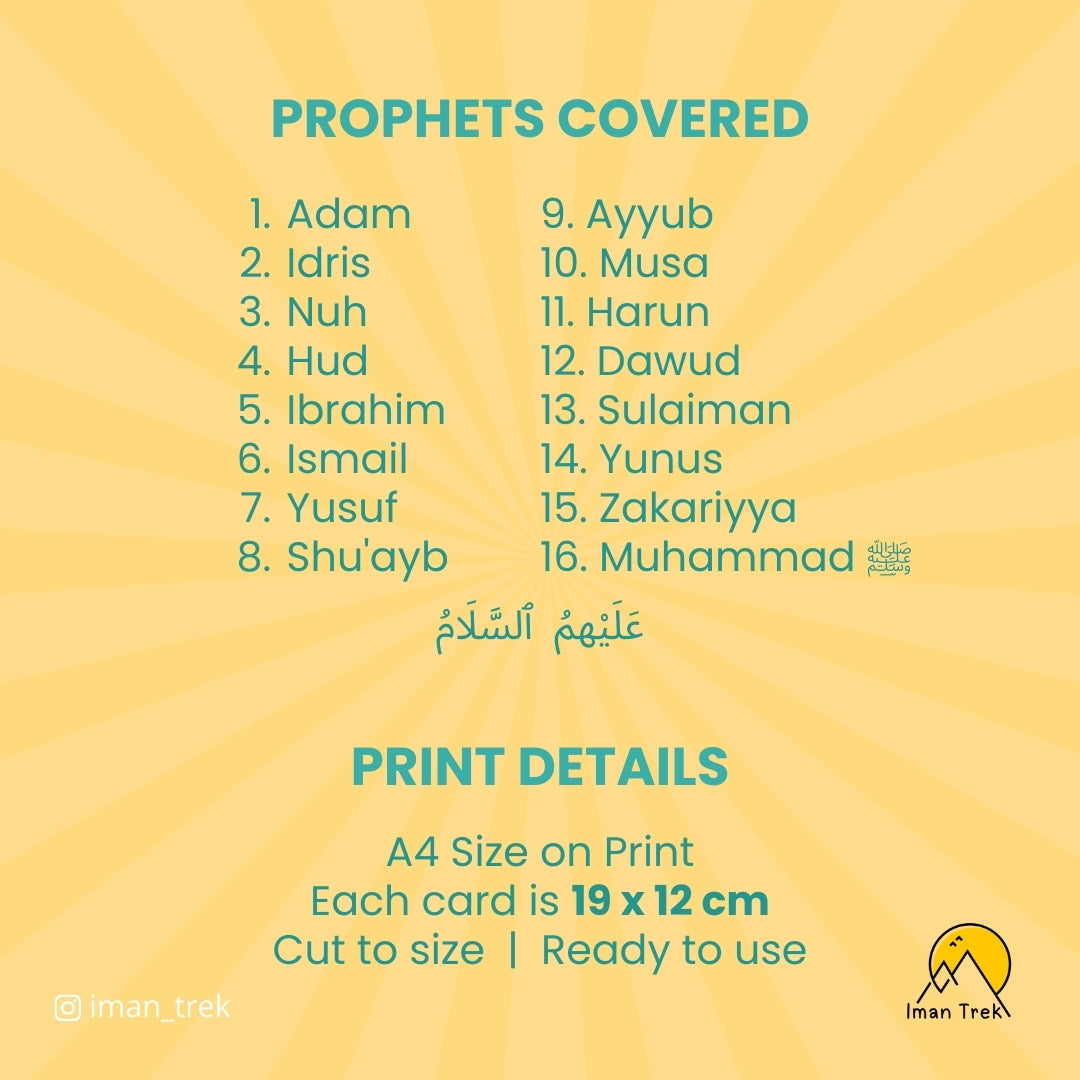 24 Prophetic Stories and Dua Flashcards